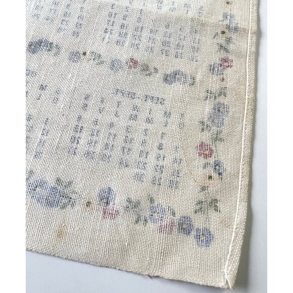 Vintage 1980 calendar tea towel, birth year dishcloth, "Happiness is..." - Picture 8 of 9